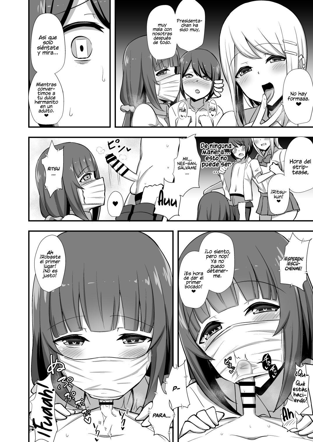 Fuuki no Haiboku -Dosukebe JK Gal Combi no Otouto Netori- | Caída de la moralidad -Hermano pequeño es robado por un dúo de obscenas estudiantes gyarus- page 9 full