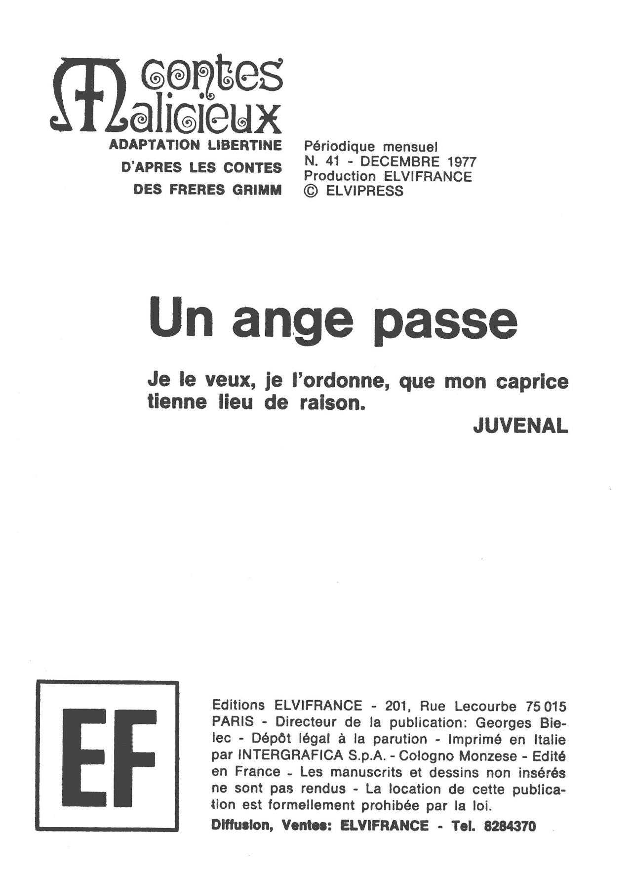 Elvifrance - Contes Malicieux - T41 - Un Ange Passe page 2 full