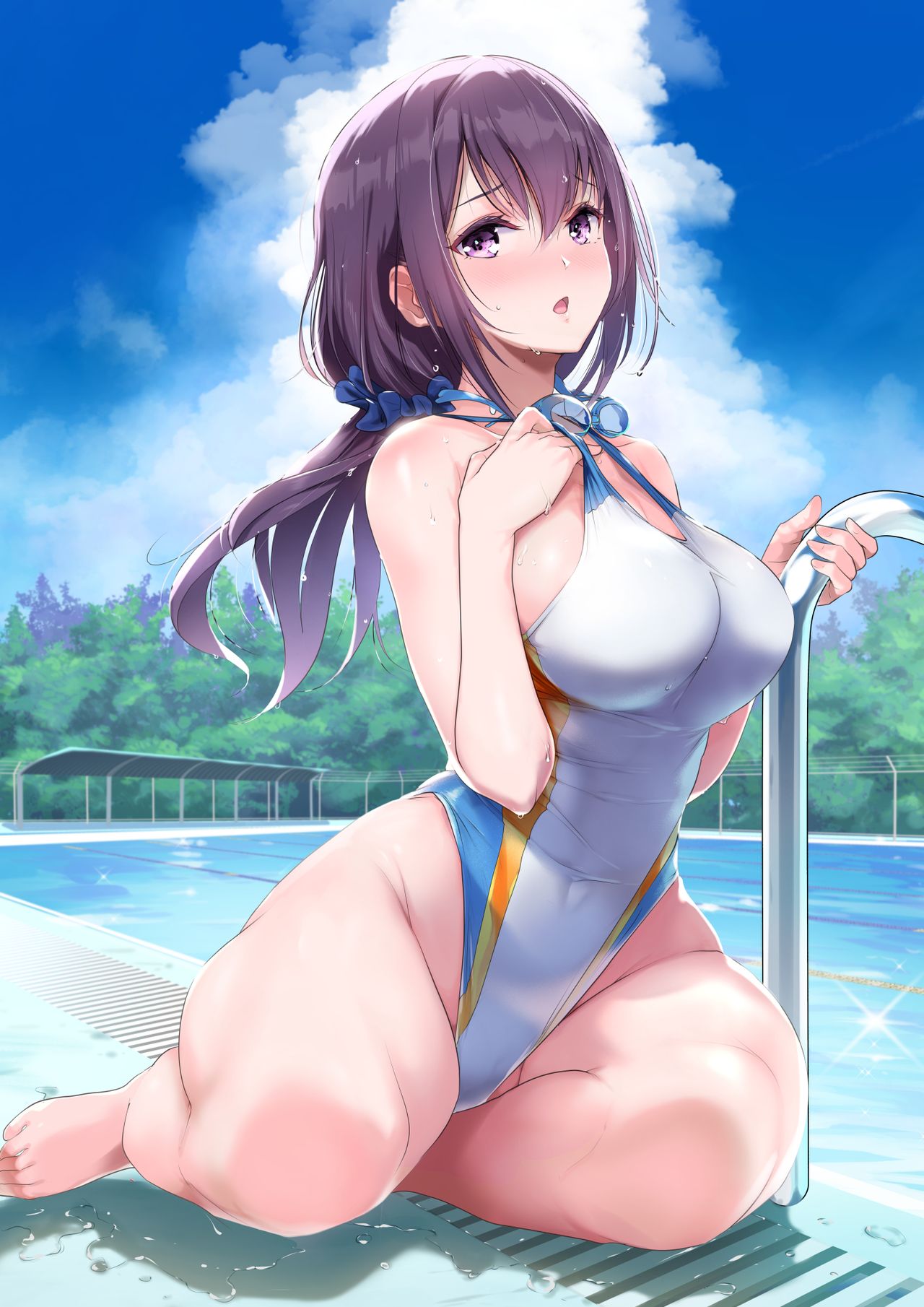 Kyonyuu ga Nayami no Suiei Buin page 3 full
