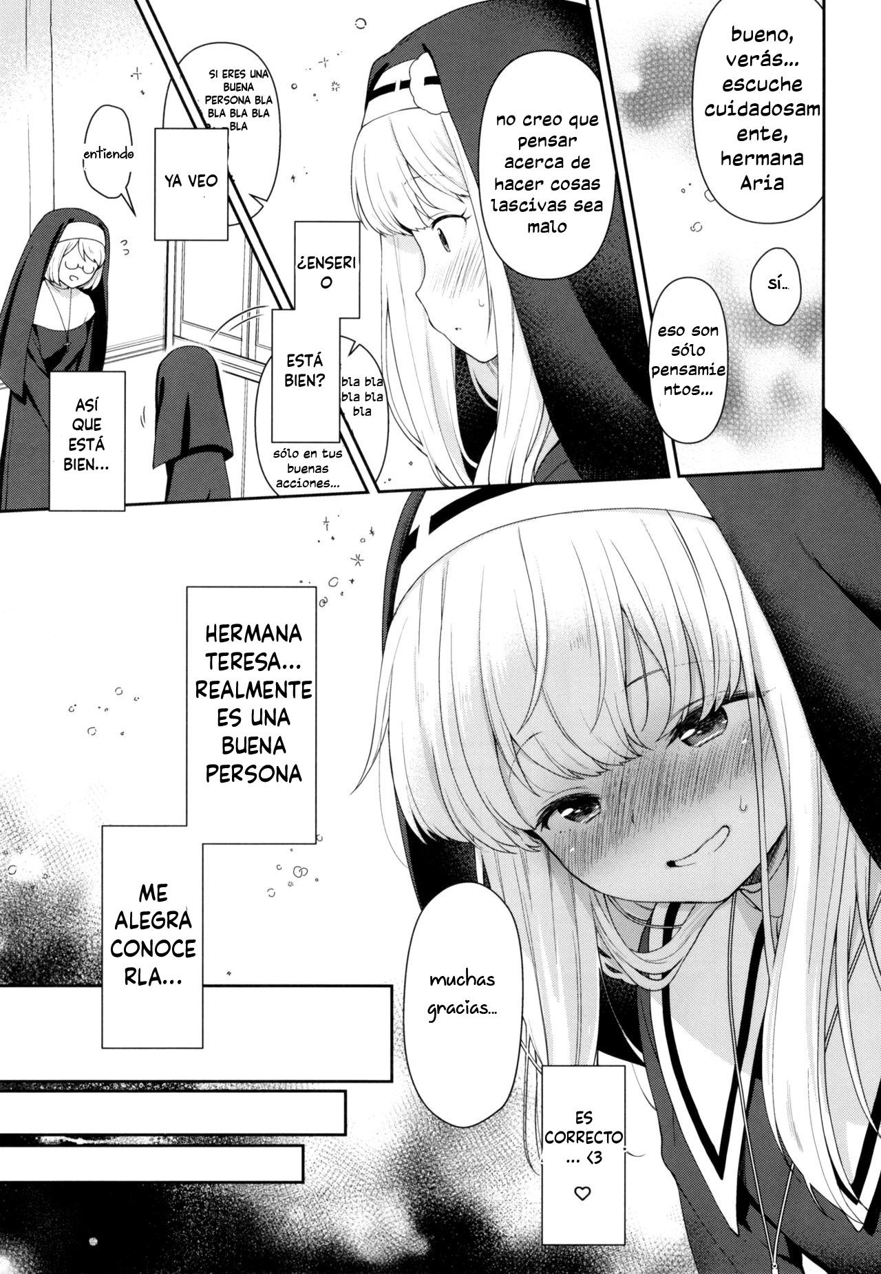Keiken na Sister Minarai ga Otoko no Tokunou Seieki o Shiboritsukusu Hon | La monjita que redimió mediante el sexo a un hombre page 11 full