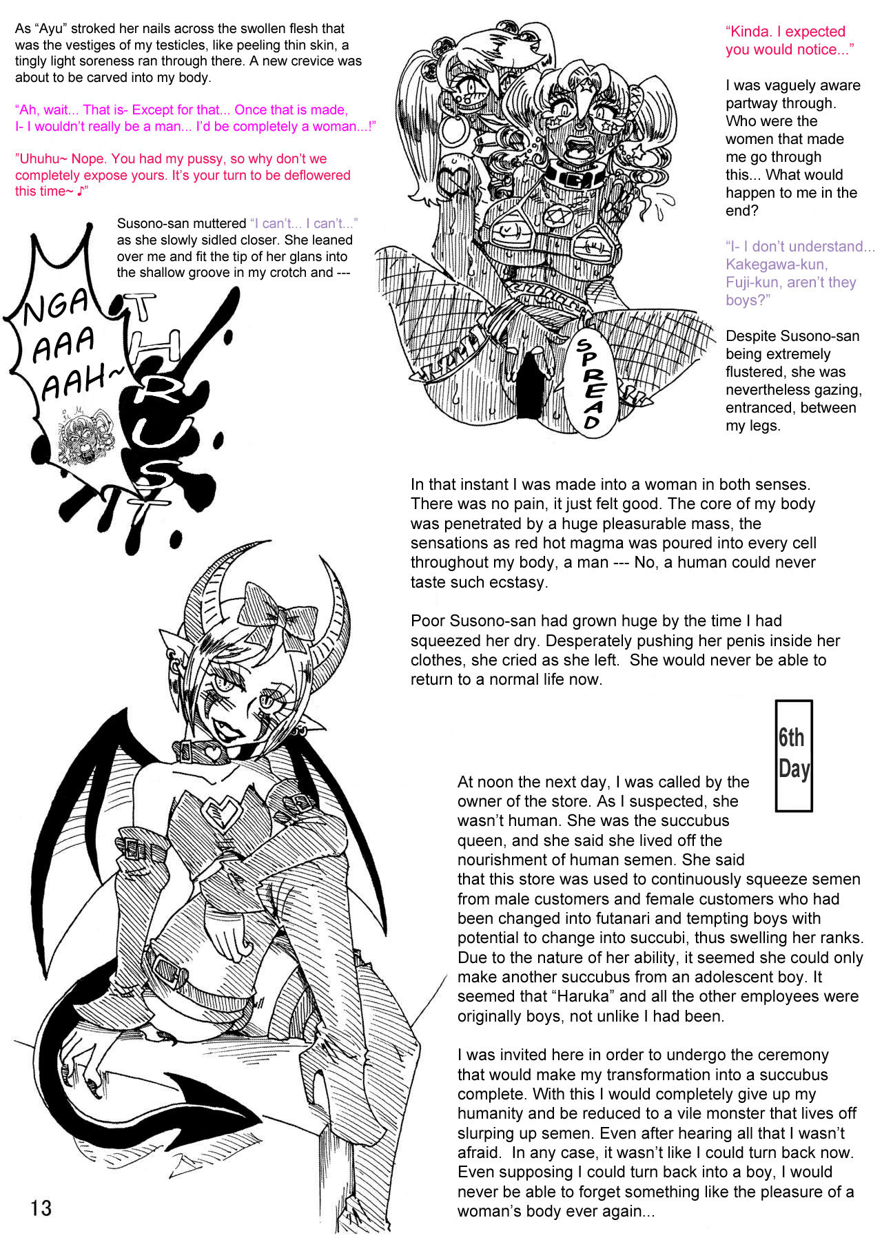 Nikutai Henka Shoujo Yawa ~MaGal Kissa no Nanokakan~ |  A Body-Altered Maiden Bedtime Story ~A Week at the Demon Gyaru Cafe~ page 12 full