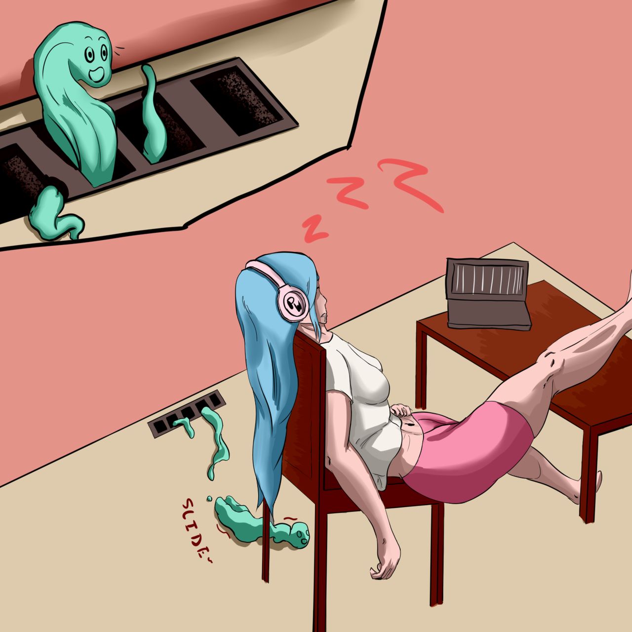 Sleepy Girl Surprise Slime Anal page 1 full