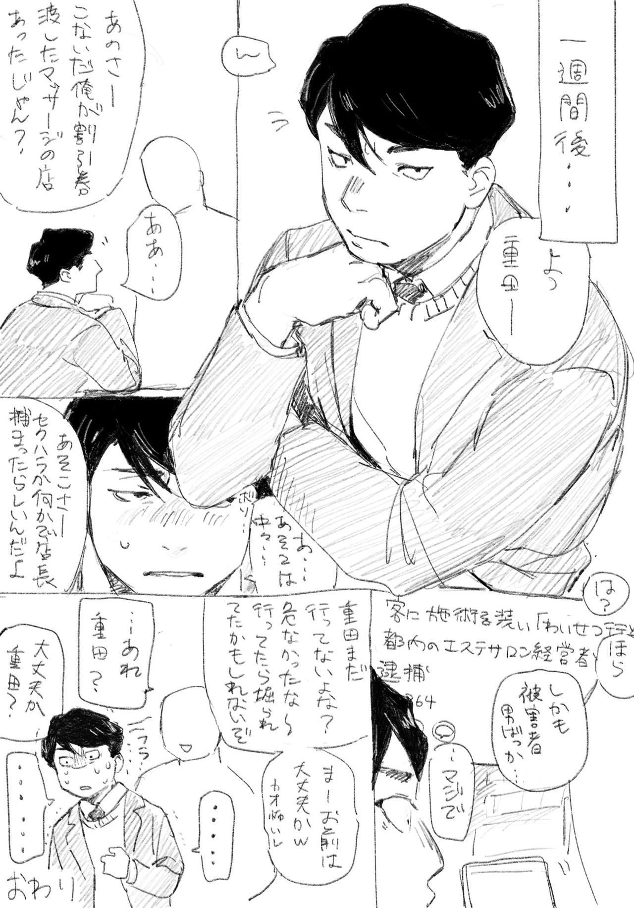 盛夫がはじめてのマッサージへ行く漫画です page 11 full