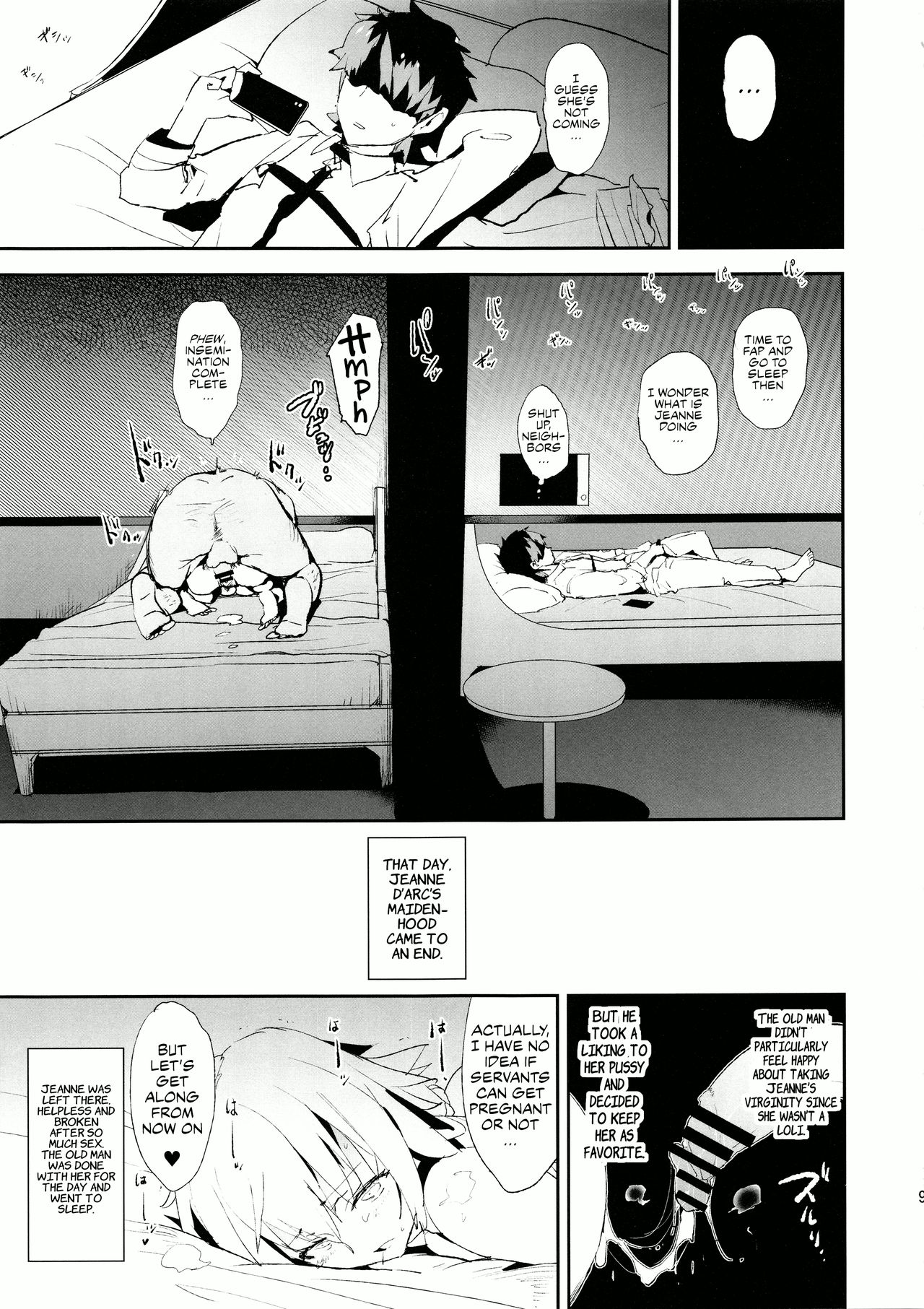Jeanne VS Saimin Dosukebe Tanetsuke Oji-san + Omake Paper | Jeanne VS the Hypnotist Pervert Horny Old Man + Extras page 8 full