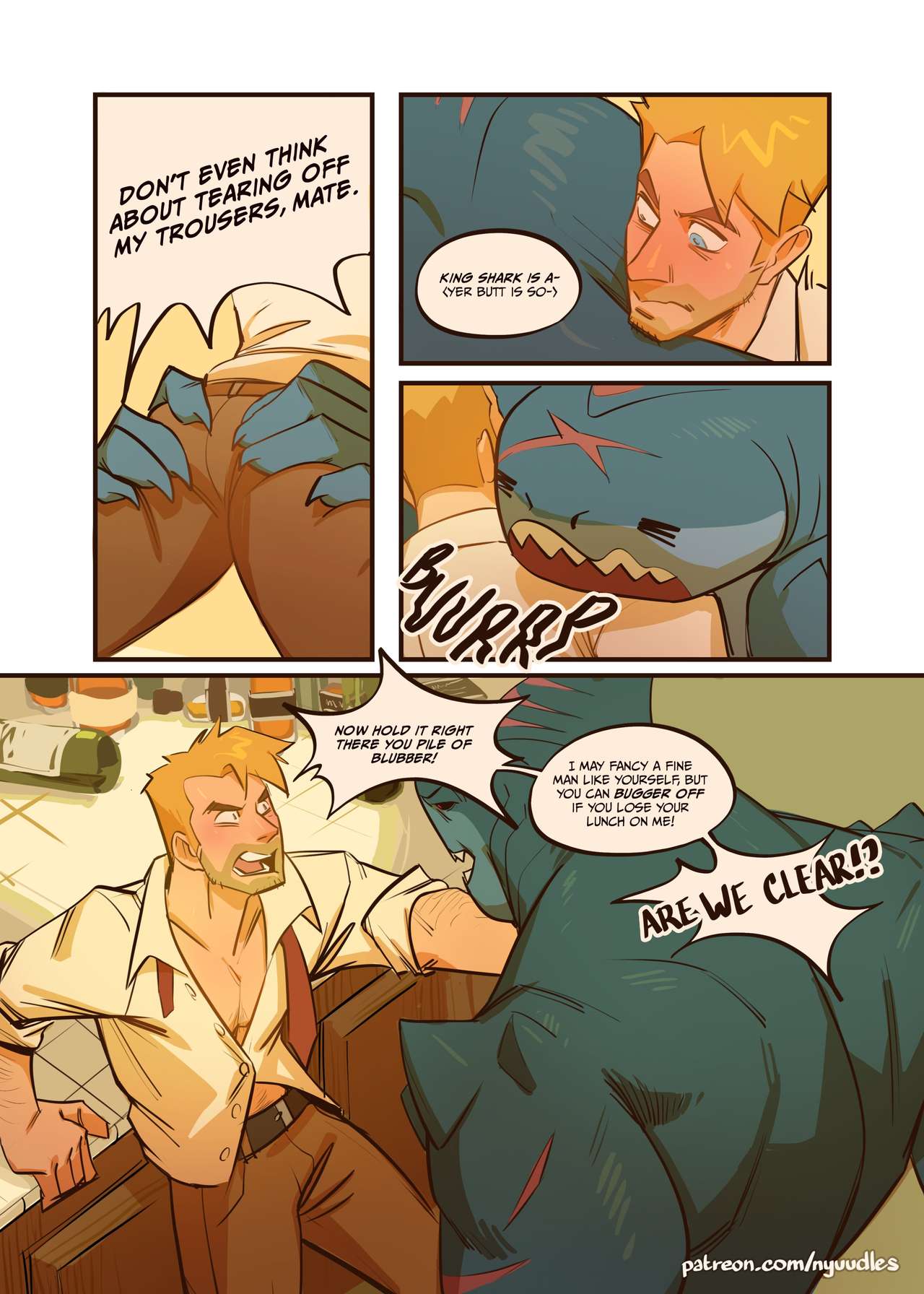 Spellbound: A John Constantine x King Shark Fan Comic page 6 full