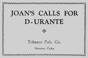 Joan's Call for Durante [English] cover