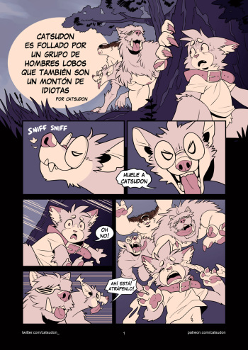 Catsudon Gets Gangbanged In the Woods By Werewolves Who Are Also a Bunch of Dorks [Spanish] cover