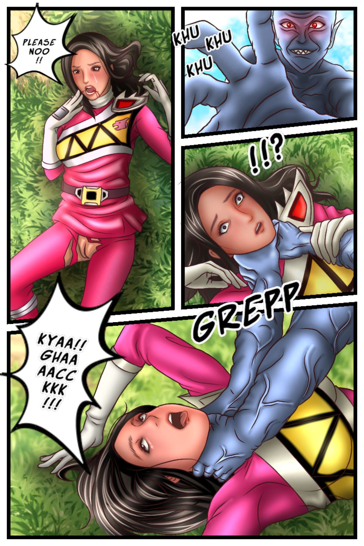 Pink Rangers Killed -Snuff Girl Comic- page 2 full
