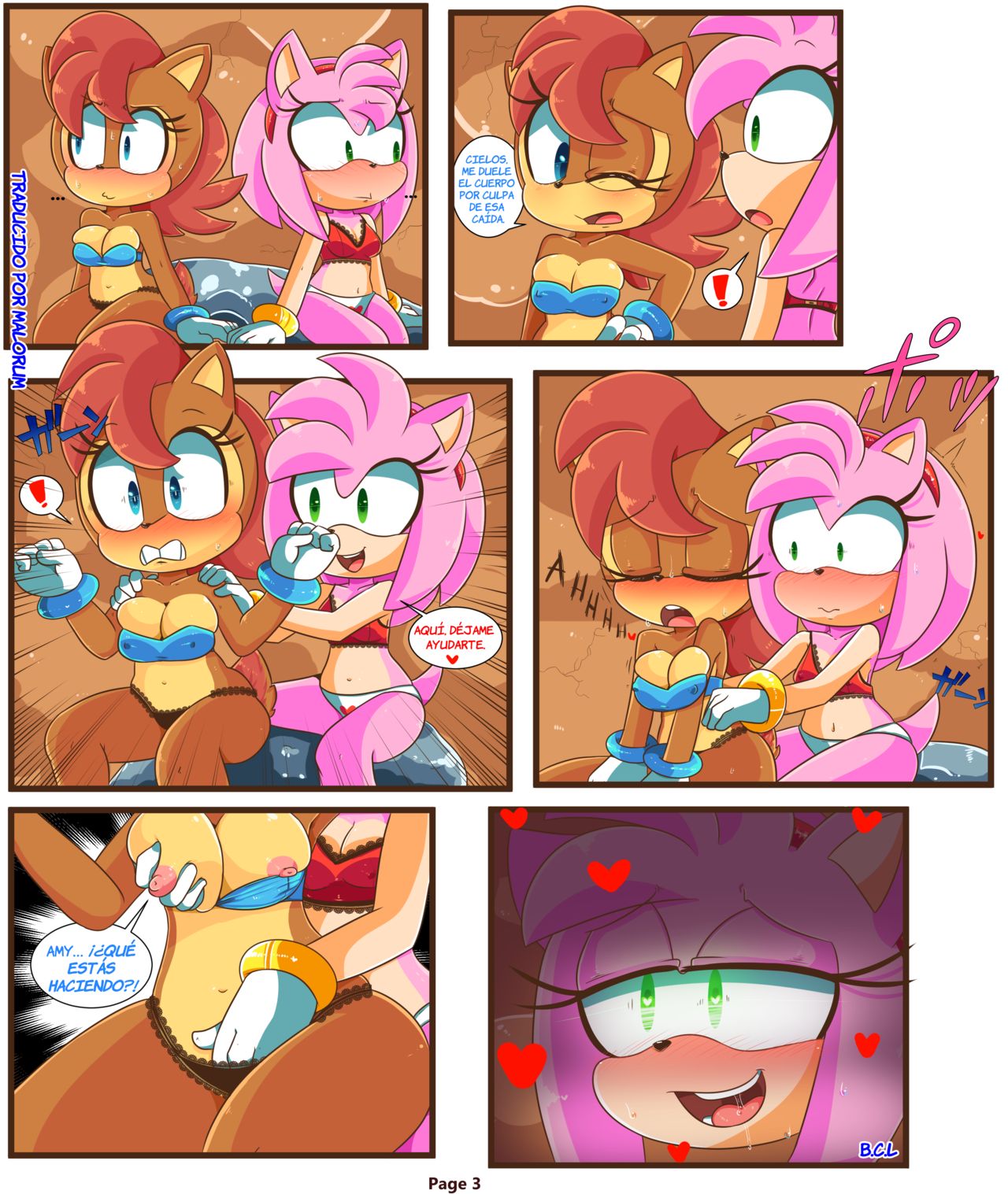 Sally & Amy in The Forbidden fruit | En La Fruta Prohibida page 4 full
