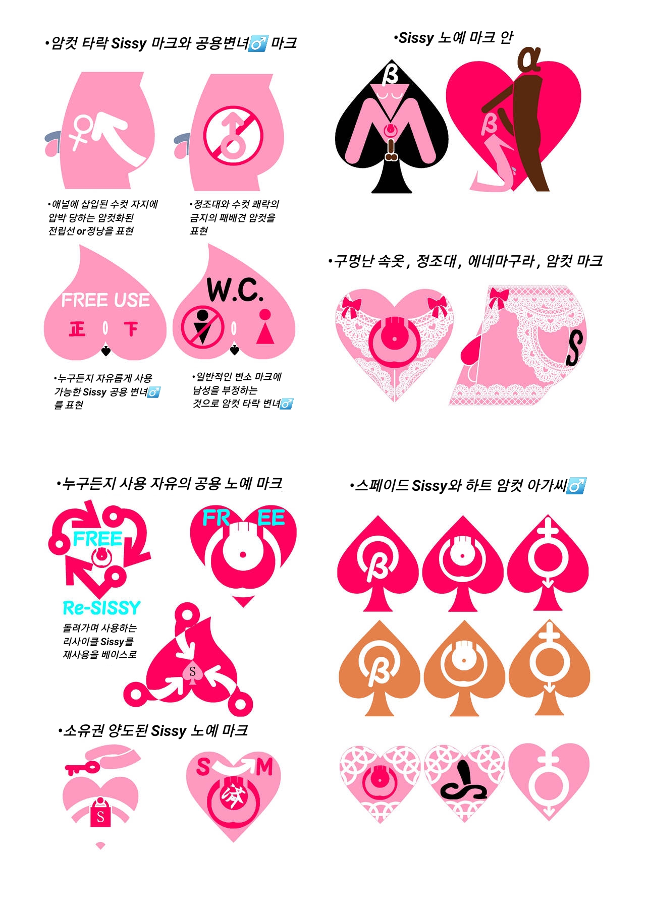 호모 암컷 Sissy에게 주어지는 음문 • 타투 • 마크를 보급받고 싶어서 디자인해서 제공하는 책 page 11 full