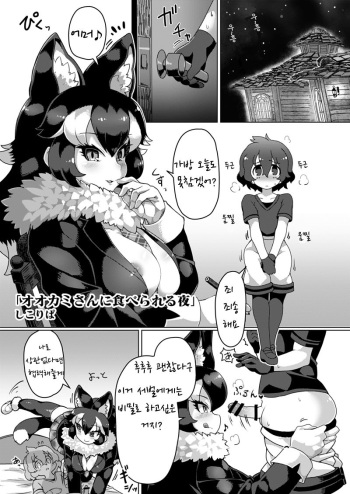[Cent Millibar (Shikoripa)] Ookami-san ni Taberareru Yoru (Ii Kao Itadaki! Ecchi na Tairiku Ookami Goudou) (Kemono Friends) [Korean] [Digital] cover