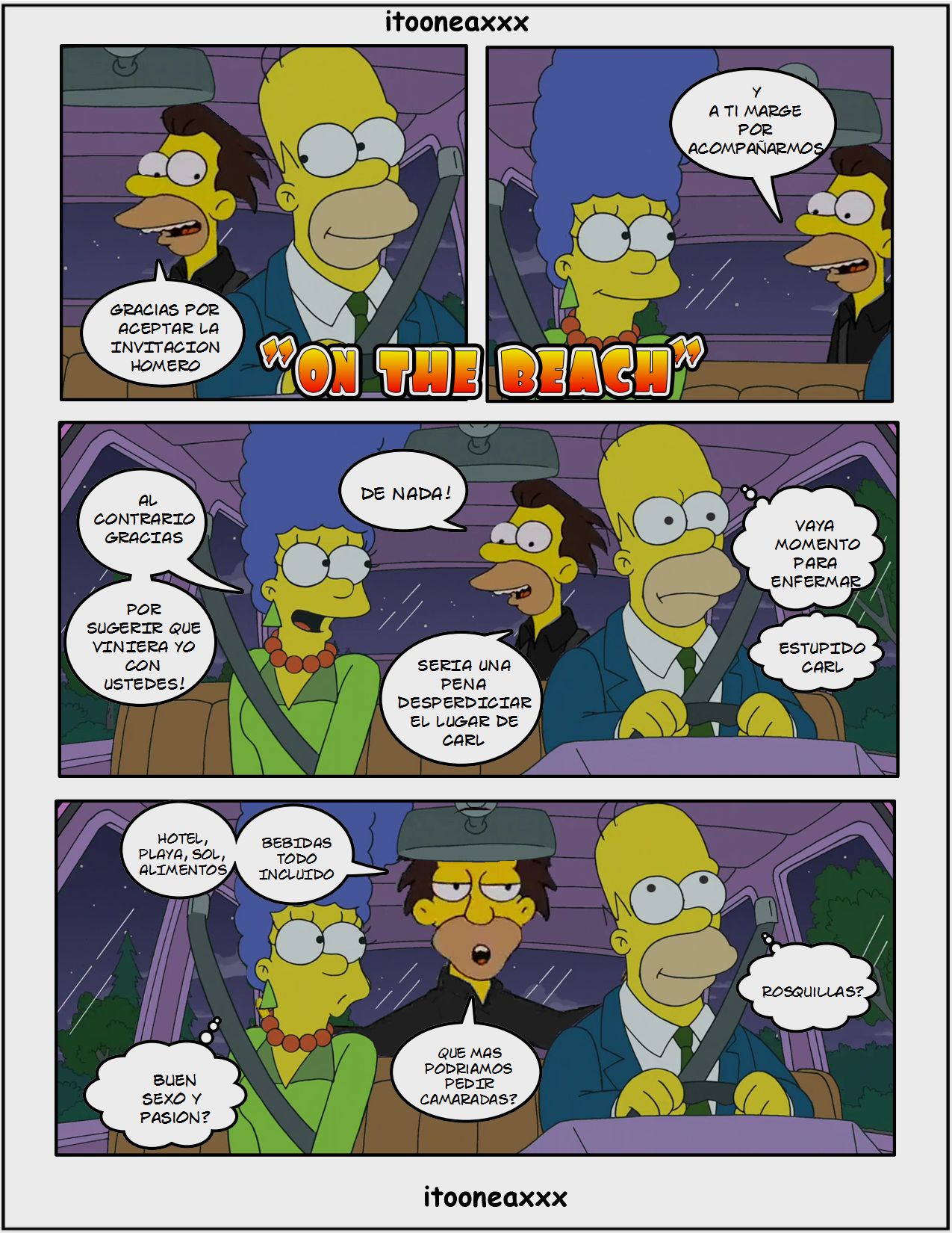 Simpsons xxx - En la playa page 1 full