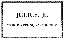 Julius Jr. "The Joyprong Jazzhound" page 1 full
