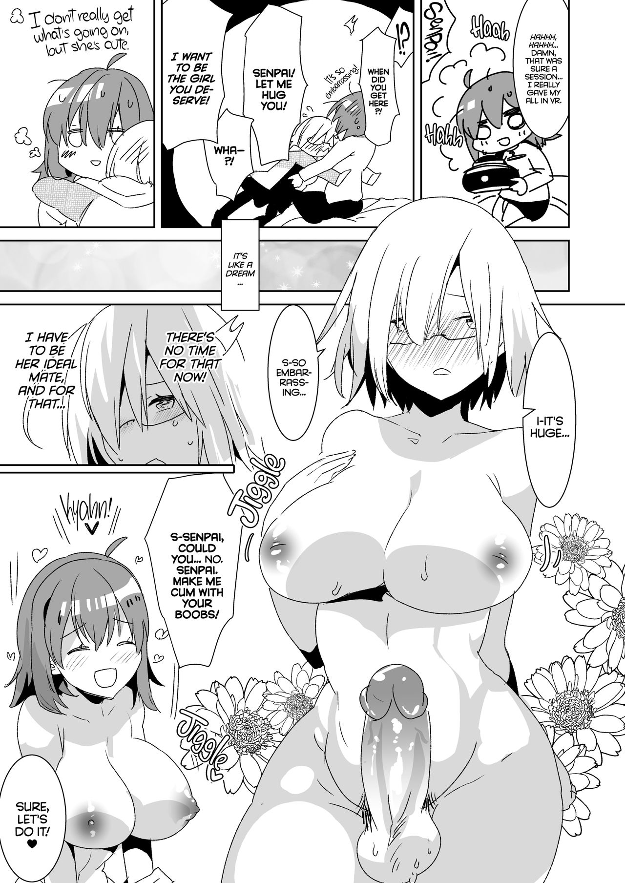 Senpai, VR yori Motto Kimochi Ii Futanari Nama Ecchi Shimasen ka? page 10 full