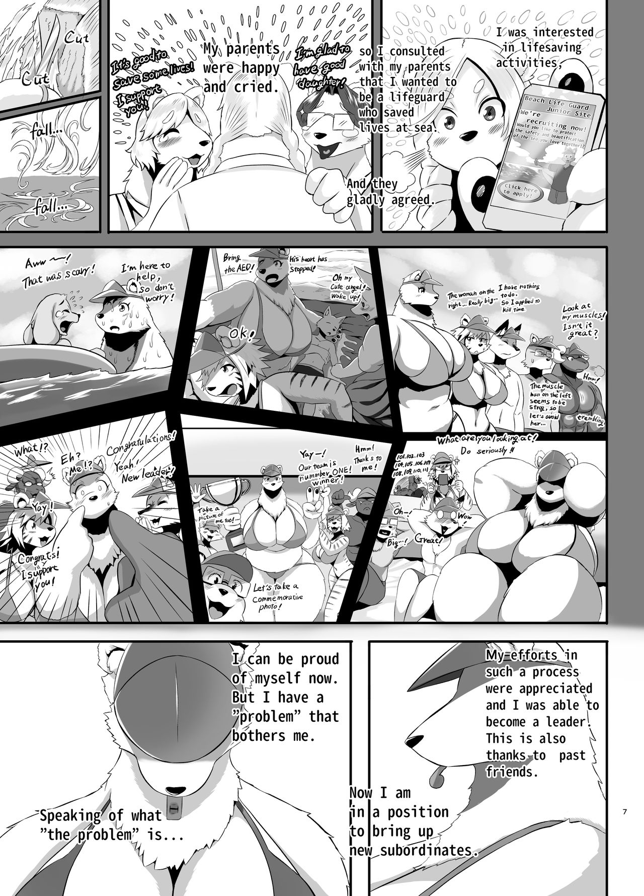 Beach Life Guard 30years old Polar bear woman First love Main story - Page  7 - Comic Porn XXX