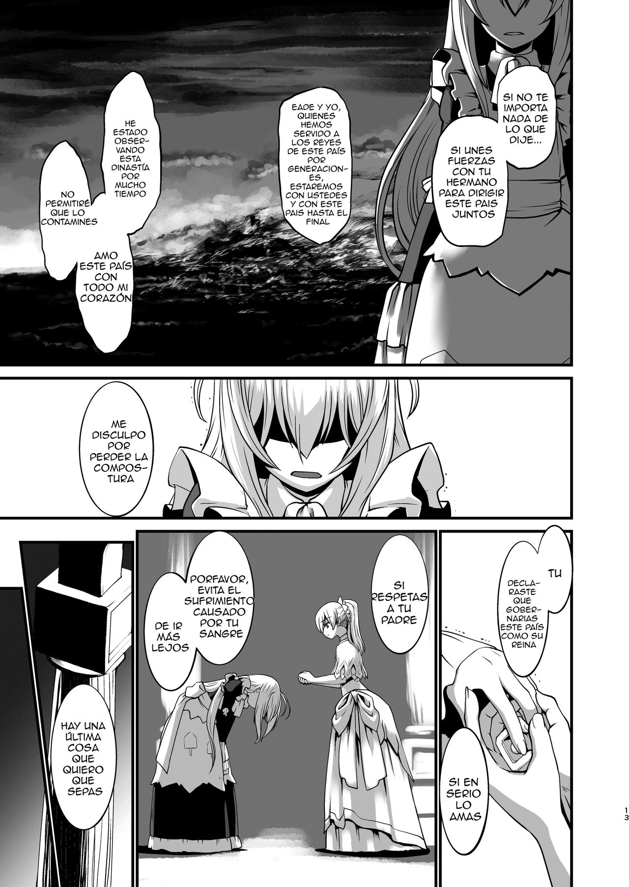 Kishi Danchou Kairakusu Nyoshin Henka ni Kusshita Kishi Ch. 4 | Así el caballero comandante se volvió la princesa caballero page 12 full