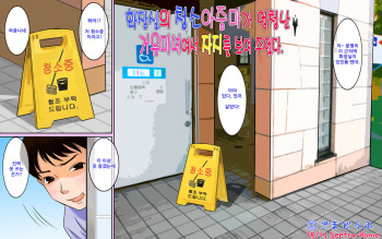 [Gomadoufu] Toile Seisou no Oba-san ga Sugoi Kyonyuu Bijin Datta node Chinko Misetsukete Mita | 화장실의 청소아주머니가 엄청난 거유미인이라 자지를 보여주었다. [Korean] cover