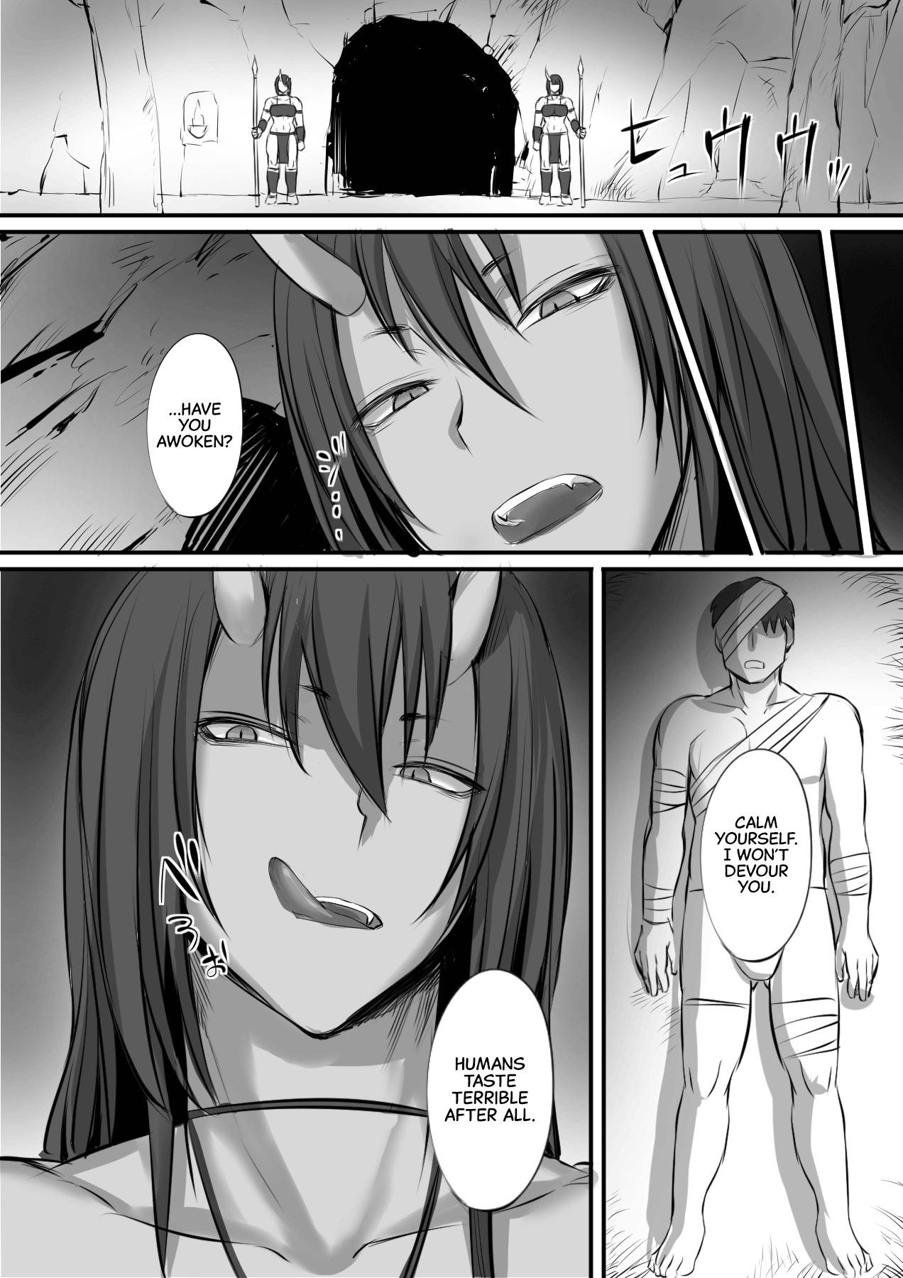 Oni ni Haiboku Shita Boukensha ga Rachi Sarete Kozukuri Suru Hanashi | A Story About How An Adventurer Who Was Beaten By An Oni Got Captured To Make Babies page 3 full