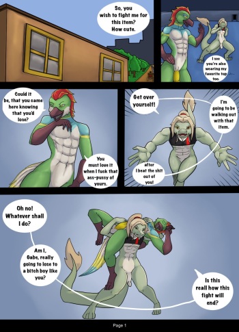 Commission comic Sek vs Gabe cover