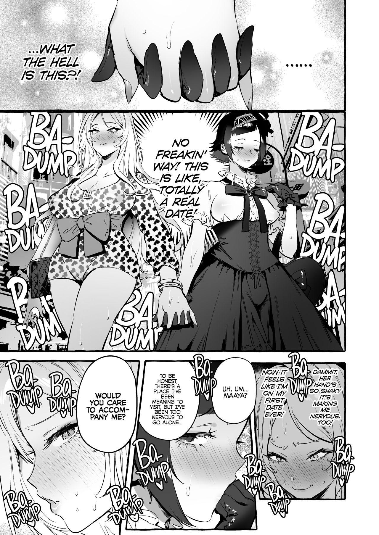 Futanari-san to Nonke-san♀Hatsu Date Hen | Straight Girl Meets Futa: The First Date page 12 full