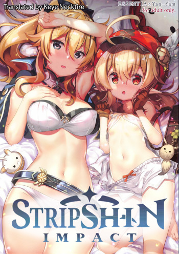 (Hataket) [ESSENTIA, Yan-Yam (Fujima Takuya, Yan-Yam)] DATSUSHIN | Stripshin Impact (Genshin Impact) [English] [Keye Necktire] cover