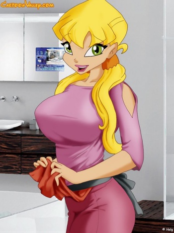 [CartoonValley] Winx babe Stella gets naked and takes a steamy bath cover