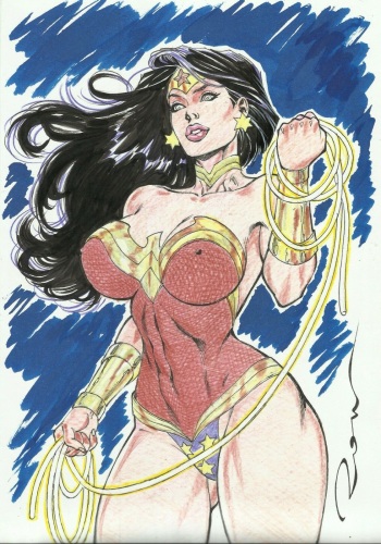 Benes studio: Wonder Woman cover