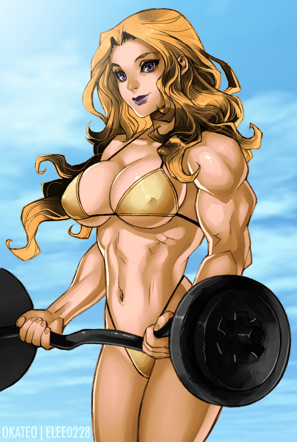 Muscle Blonde Girl page 1 full