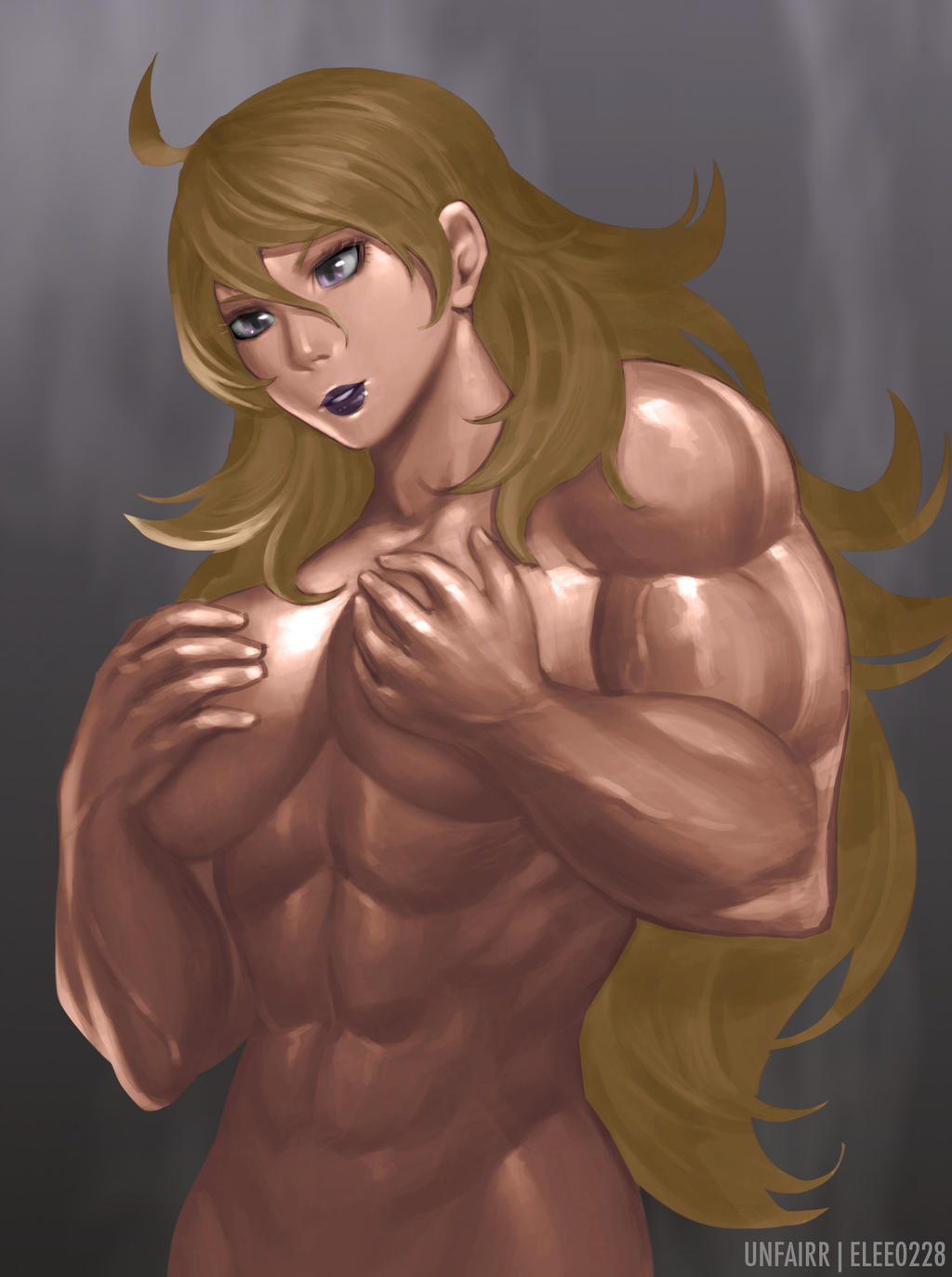 Muscle Blonde Girl page 2 full