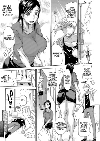 [Tenzaki Kanna] Oku-san Change?! | Intercambio con la Vecina (Mesuiki!! Nyotaika Yuugi) [Spanish] [Digital] cover