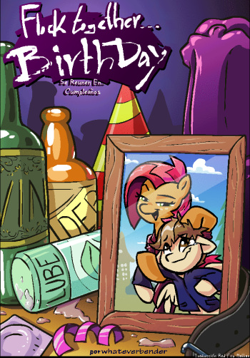 [WhatEverBender] Flock Together...Birthday / Ellos se Juntan en Cumpleaños (My Little Pony: Friendship is Magic) (gif) [Spanish] [Red Fox Makkan] cover