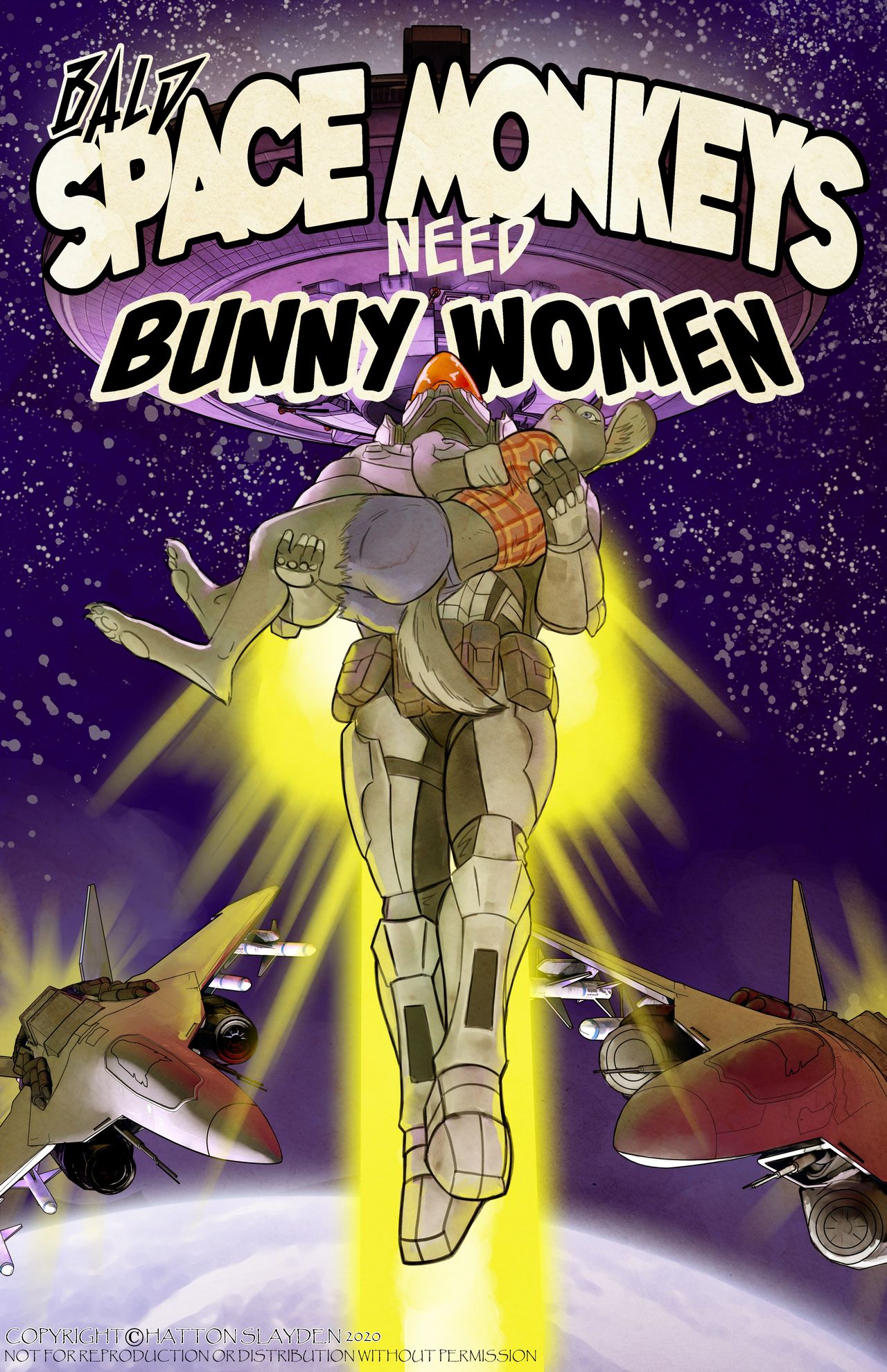 Bald Space Monkeys need Bunny Women page 1 full